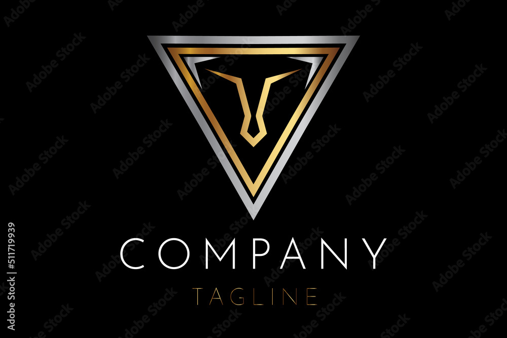 Gold and Silver lion vector logo design template. lion head golden silver logo, Elegant Lion Logo on black background vector eps 10 Gold and Silver lion vector logo design template. lion head golden silver logo, Elegant Lion Logo on black background vector eps 10