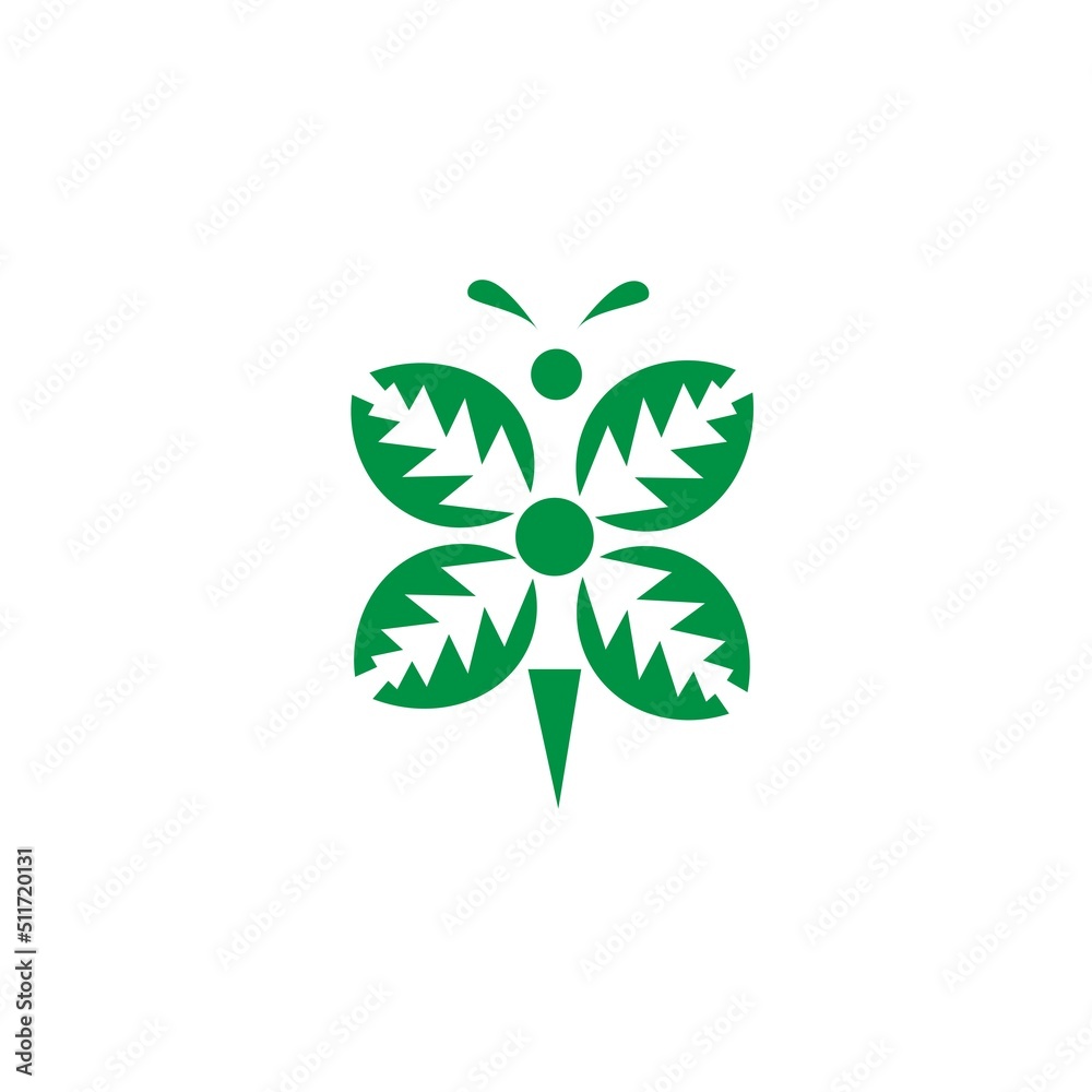 trendy leaf logo illustration design trendy leaf logo illustration design