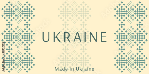 Ukraine. Background for national day with ukrainian pattern. Vector illustration for design and web.