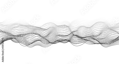 Abstract noise with lines on white background. Illustration.
