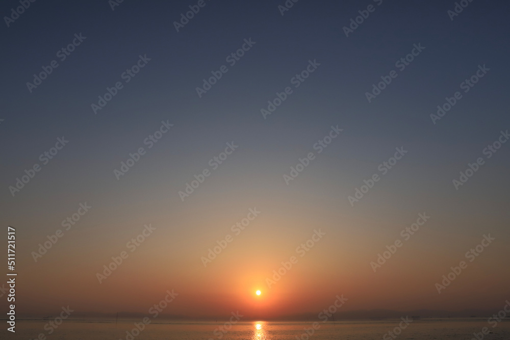 sunset over the sea