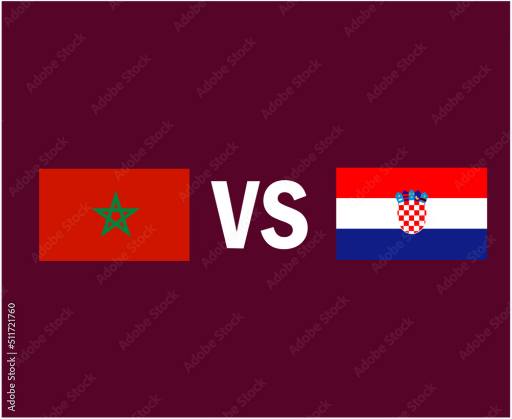 Morroco And Croatia Flag Emblem Symbol Design African And European football Final Vector African And European Countries Football Teams Illustration Morroco And Croatia Flag Emblem Symbol Design African And European football Final Vector African And European Countries Football Teams Illustration
