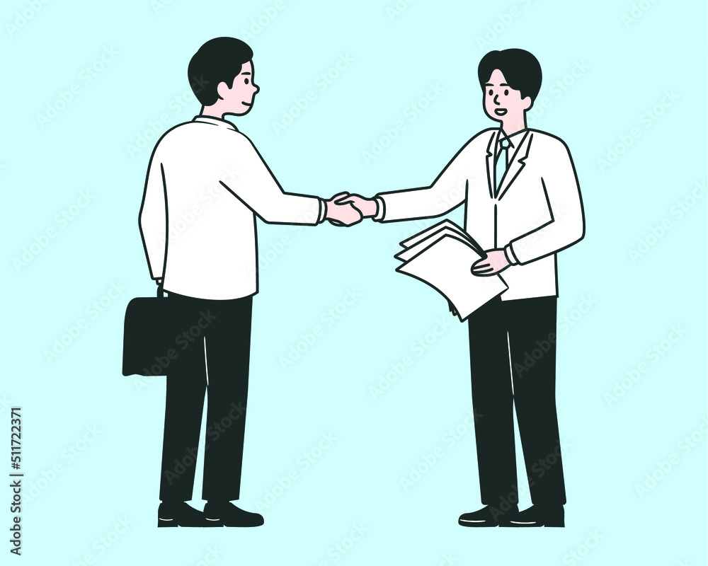 business people shaking hands