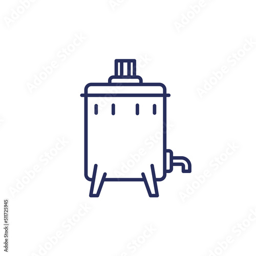 Honey extractor line icon, beekeeping and apiculture