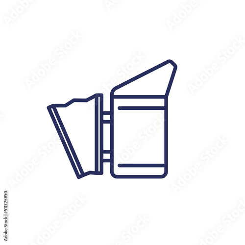Bee smoker or smokepot line icon