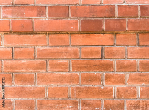 close up retro orange brick background