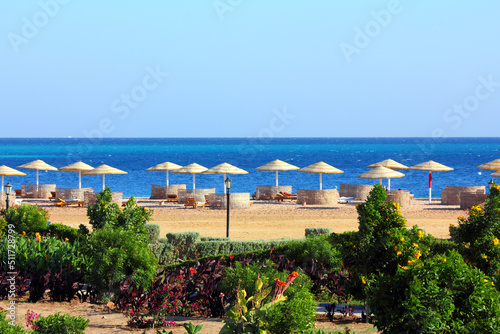 tropical beach and Red Sea