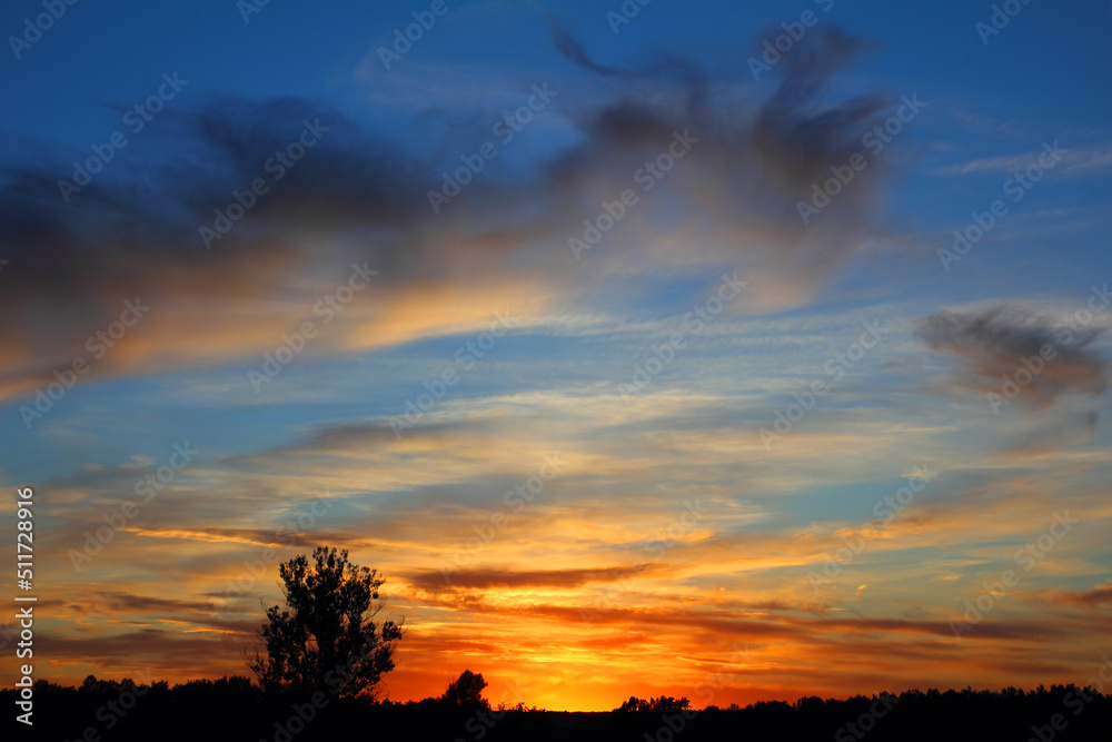 Fototapeta premium sky landscape with beautiful sunset