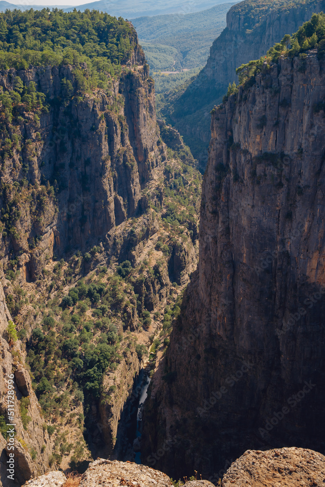 Summer Tazi canyon in Manavgat Antalya Turkey. Greyhound landscape and cliff rock
