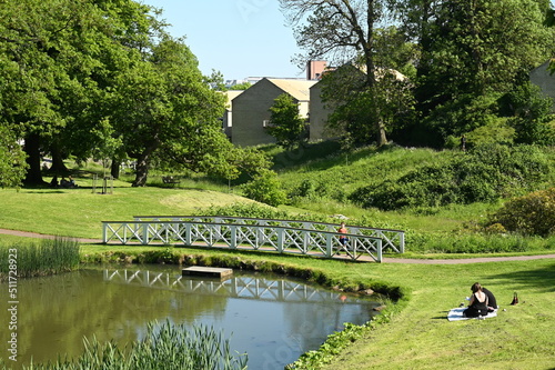 Idyllischer Landschaftspark in Aarhus in Dänemark