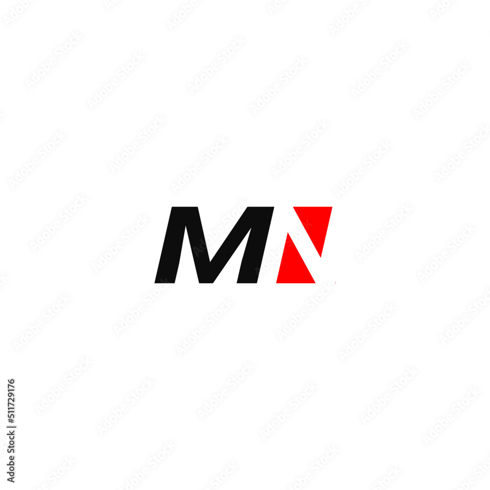letter mn logo negative space vector design letter mn logo negative space vector design