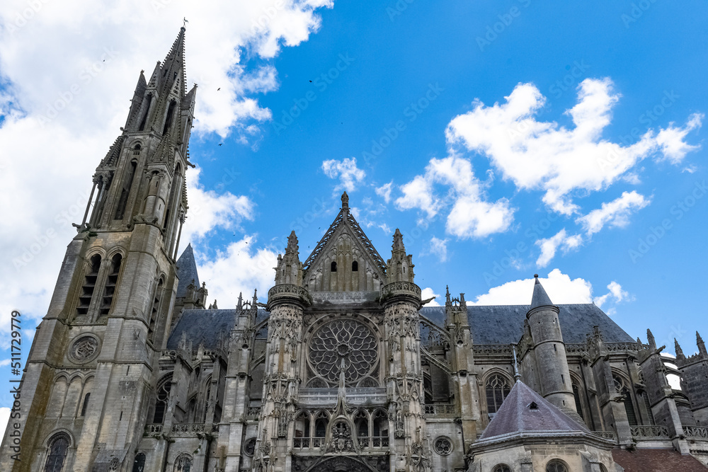 Senlis, medieval city in France, the Notre-Dame cathedral Senlis, medieval city in France, the Notre-Dame cathedral