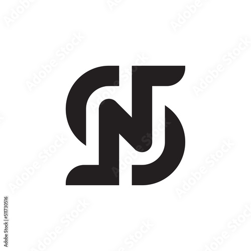 Creative letter SN NS monogram logo