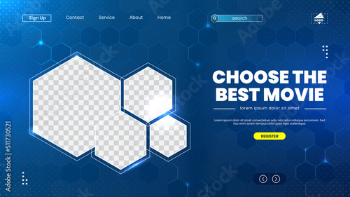 Movie collection landing page template