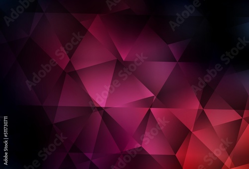 Dark Pink vector abstract polygonal pattern.