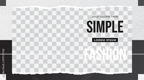 Video thumbnail template of simple fashion