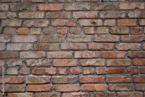 Red brick wall texture background . Construction backdrop