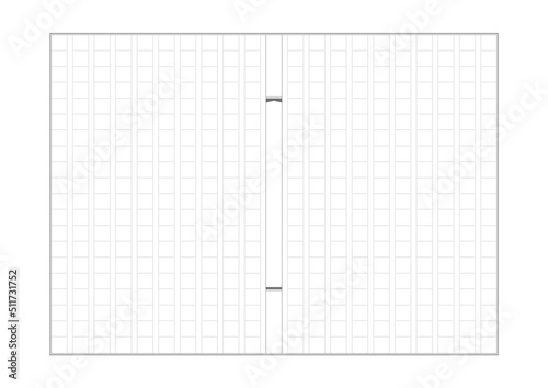 400字詰めの薄い黒色の縦書きの原稿用紙･便せんのテンプレート - 20字×20段 - A4比率
