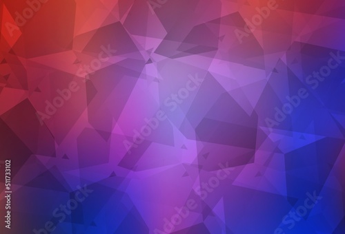 Light Blue, Red vector background with abstract polygonals.