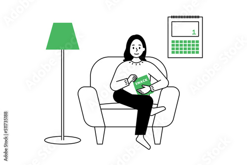 woman in a living room
