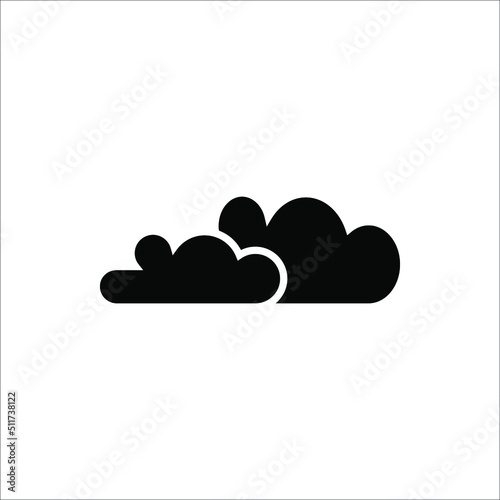 Vector cloud icons set on white background