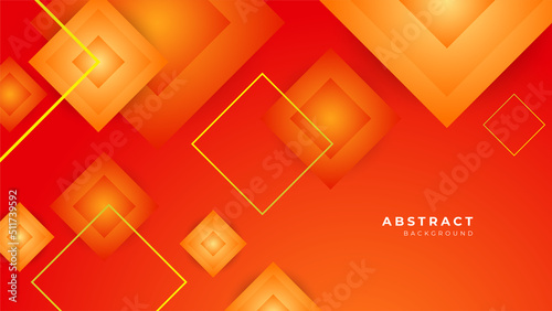 Modern colorful orange abstract background for business presentation design template with geometric shapes