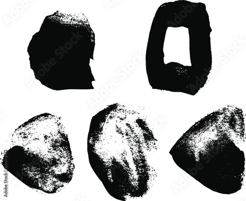 Vector brushes collection. Modern art brush strokes