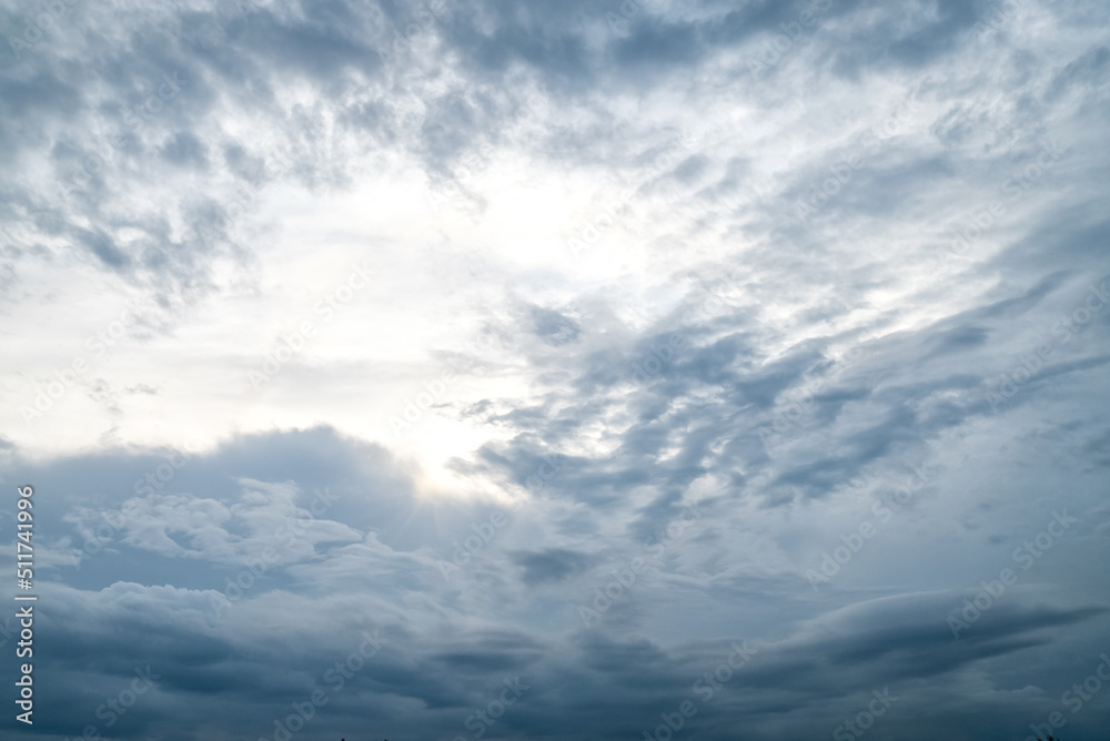 Blue sky with thick cumulus clouds background Blue sky with thick cumulus clouds background