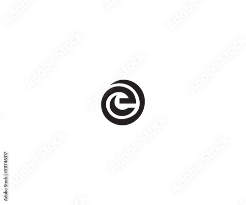 Letter E,  eo, oe Logo Template vector symbol	