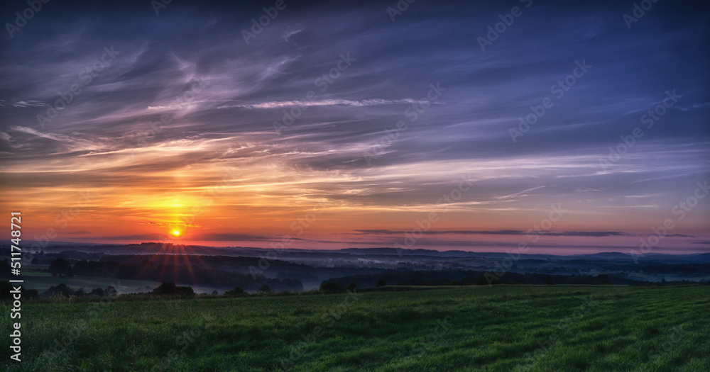 Fototapeta premium Sunrise in the Little Beskids