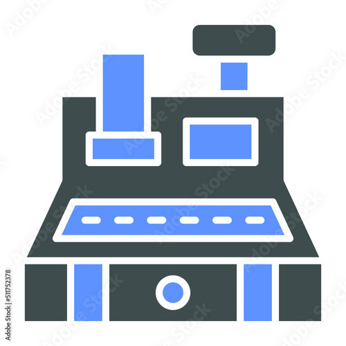 Cashier Machine Icon Style