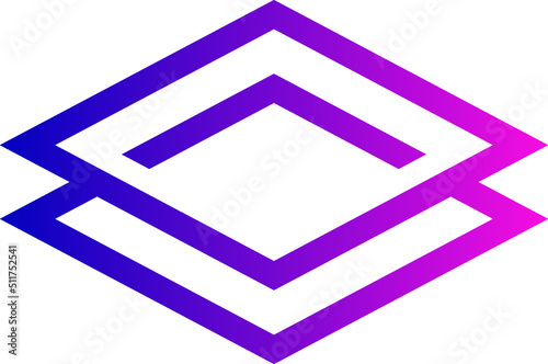 Creative Purple Logo Design Based Shape. Usable For Brand and Company, Vector Logo illustration.