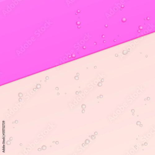 Multi-colored flat lay accented with water droplets.