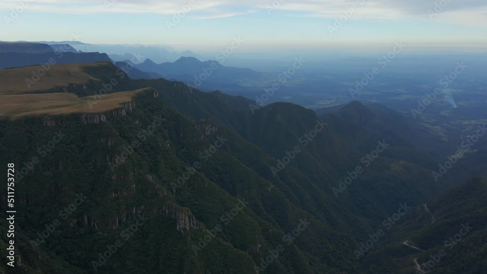 Rough Terrain with Mountain Plateau. Aerial View Rough Terrain with Mountain Plateau. Aerial View