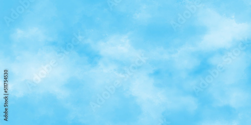 Abstract natural blue sky of summer season with thick clouds, Bright and shinny natural cloudy sky, bright blue cloudy blue sky vector illustration.