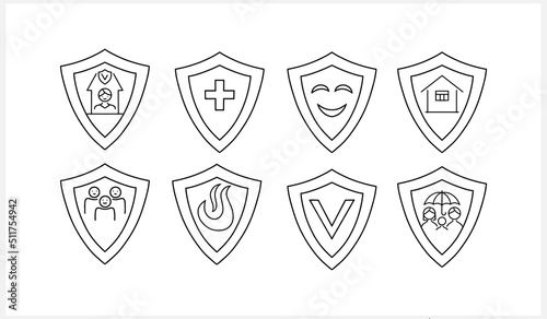 Shield  guard icon isolated. Filled flat sign. Vector stock illustration. EPS 10
