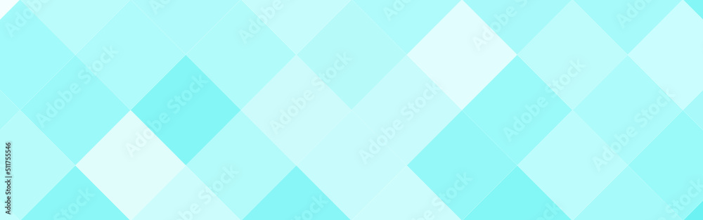 Obraz premium Abstract blue gradient diagonal square mosaic banner background. Vector illustration.