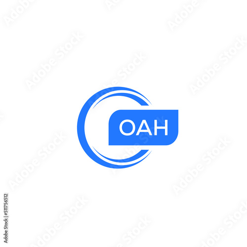 OAH letter design for logo and icon.OAH typography for technology, business and real estate brand.OAH monogram logo.vector illustration. photo