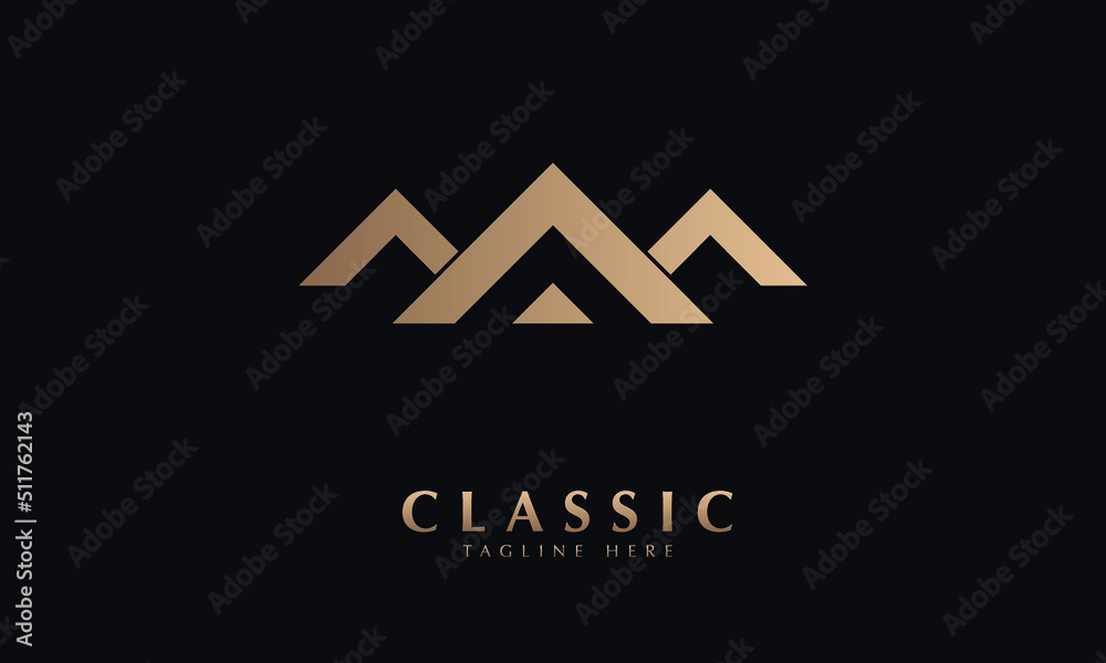 luxury tower vector monogram logo template