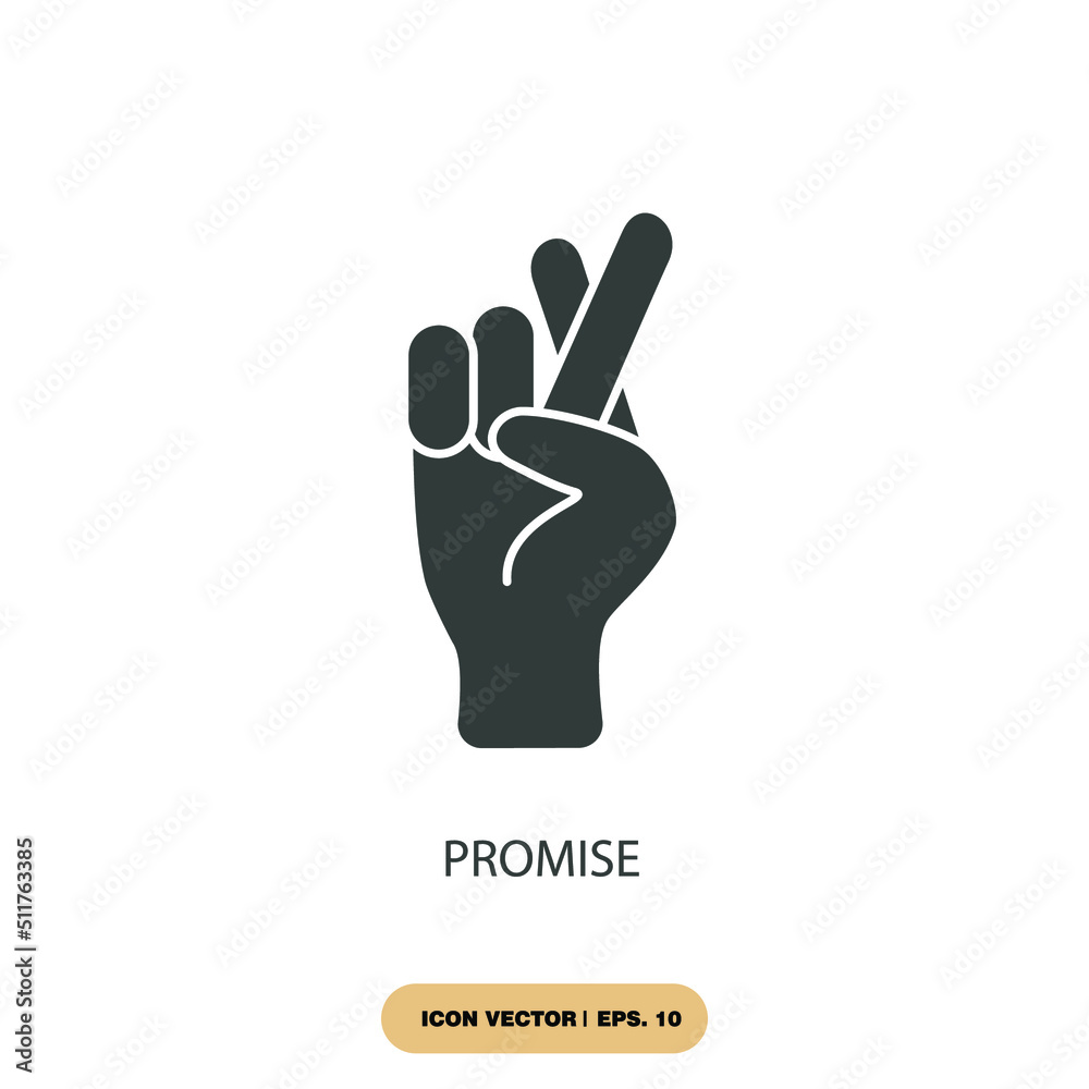 Fototapeta premium promise icons symbol vector elements for infographic web