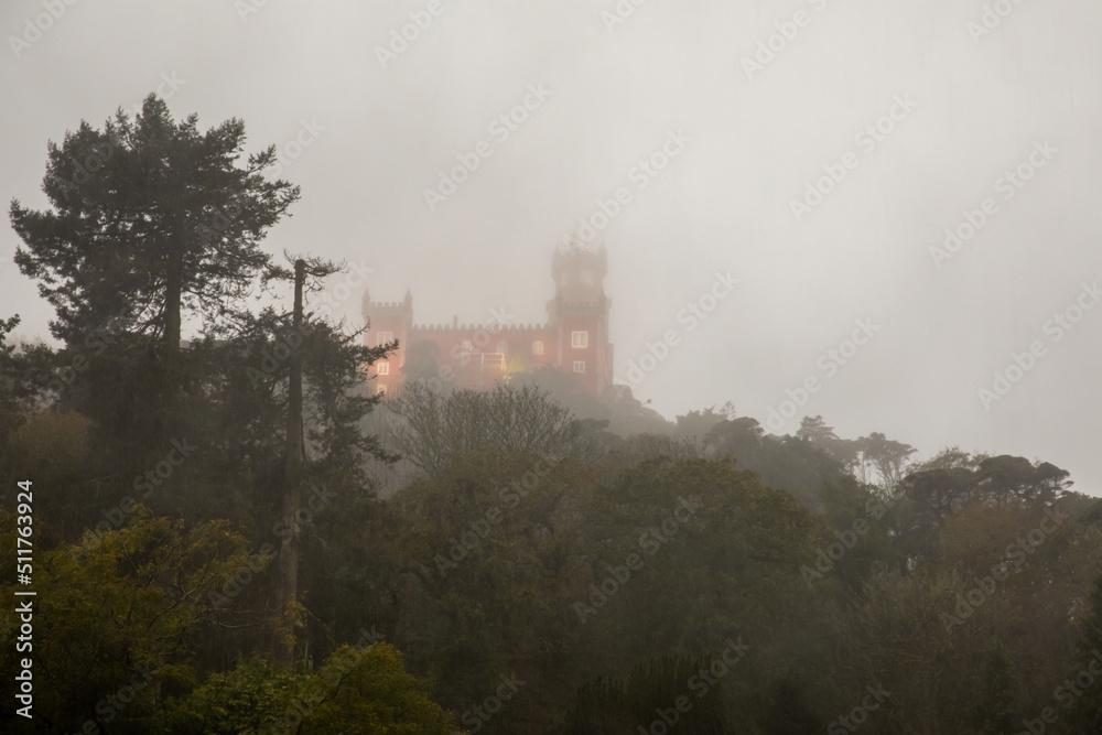 Natural landscape of the Pena Natural Park and the Pena Castle Natural landscape of the Pena Natural Park and the Pena Castle