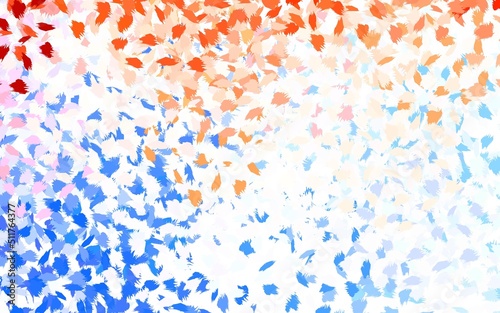 Light Blue, Red vector background with abstract shapes.