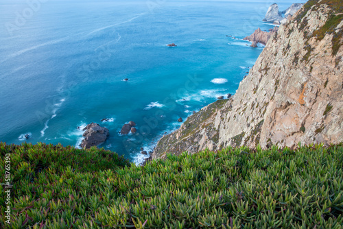 Atlantic coast of Portugal at sunset