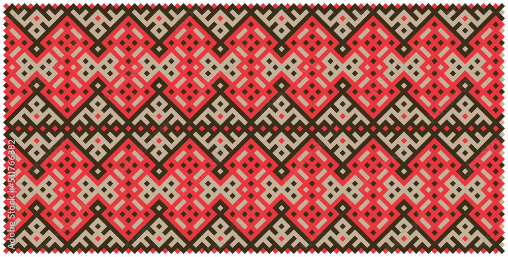 Multicolor truchet tiling connections illustration