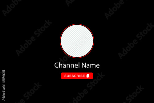 Youtube Channel Cover Wireframe. Youtube Banner For Design Your Channel. Put Your Content Under Background