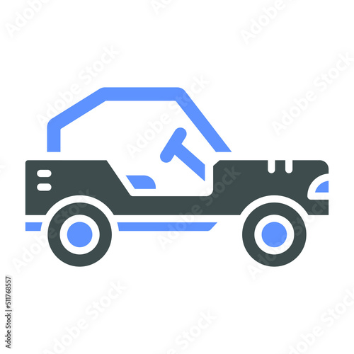 Buggy Car Icon Style