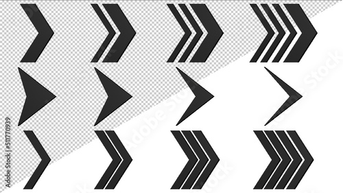 3d directional arrow