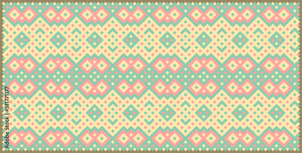 Multicolor truchet tiling connections illustration Multicolor truchet tiling connections illustration