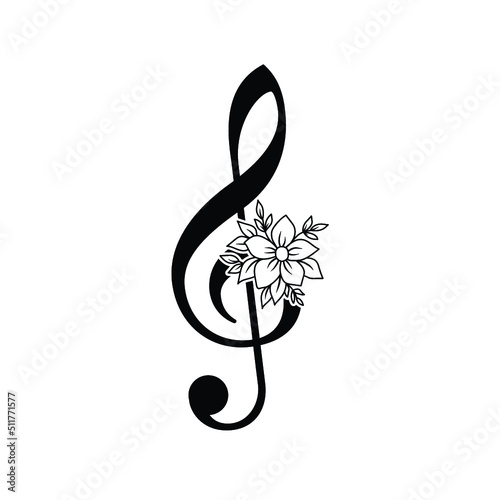 Music Key Floral Design