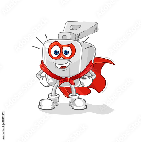 zipper heroes vector. cartoon character
